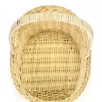 Корзина плетёная для хранения Splet, ротанг, с ручкой, бежевая, набор 3 шт.