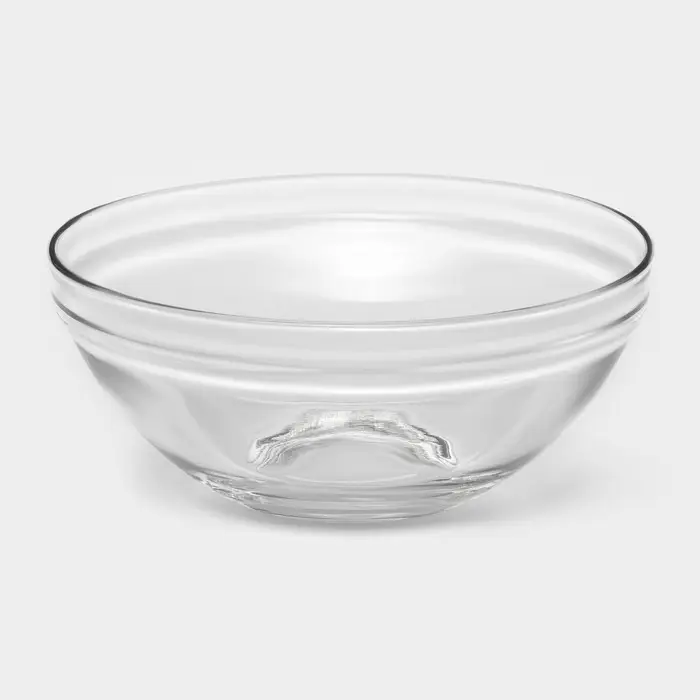 Салатники Доляна &laquo;Классика&raquo; с крышками, набор 5 шт.: 900/500/350/200/130 мл, стекло, голубые