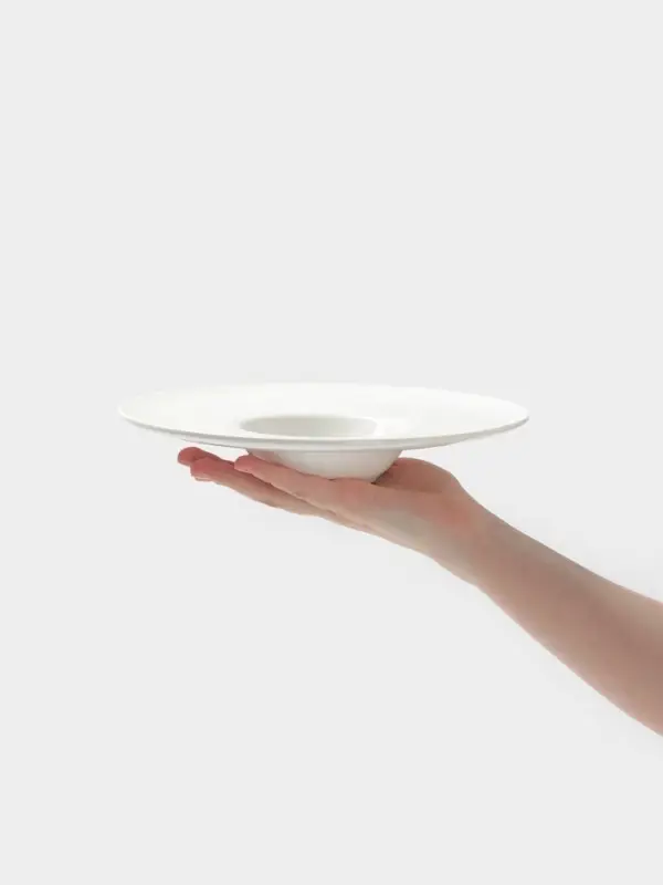 Тарелка для пасты Hanna Kn&ouml;vell, 100 мл, d=23.5 см, фарфор, белая