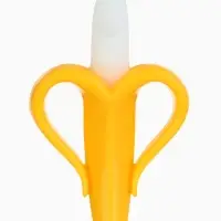 Набор силиконовых прорезывателей для зубов «Банан, погремушка», 2 шт., Крошка Я