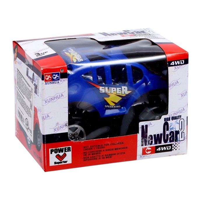 Джип-перевёртыш &laquo;Трюкач&raquo;, работает от батареек, цвет синий