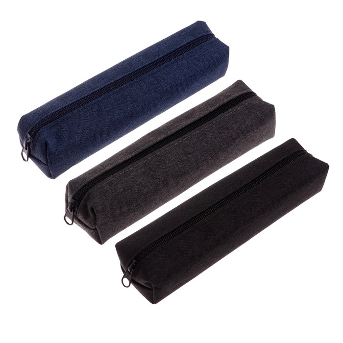 Пенал школьный на молнии Пенал школьный на молнии "Джинс", МИКС