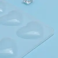 Форма для шоколада Доляна &laquo;Сердечки&raquo;, силикон, 20&times;17.5&times;0.6 см, 9 ячеек (5.5&times;5 см), прозрачная