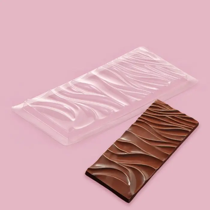 Форма для шоколада «Волны», пластик, 20,5×10,5×1 см, прозрачная