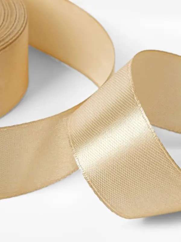 Лента атласная, 25 мм, 23&plusmn;1 м, тёмно-бежевая №123