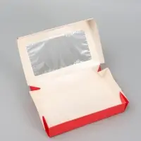 Коробка подарочная складная &laquo;С любовью&raquo;, 20&times;12&times;4 см, с окном