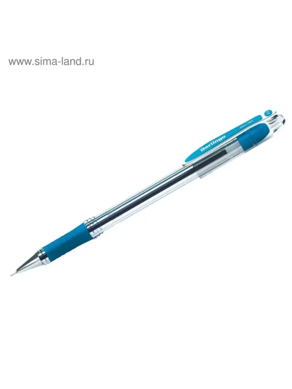 Ручка шариковая Berlingo. I-10, синий стержень, узел 0.4 мм, резиновый упор