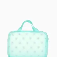 Косметичка-сумка на молнии для бассейна, с ручками, средний размер, зелёная