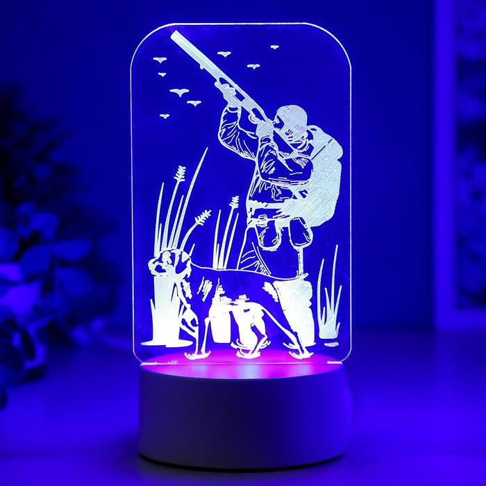 Светильник  Светильник "Охотник" LED RGB от сети 9,5х10х19,5 см RISALUX