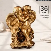 Фигура гипс &laquo;Ангел и Фея стоя&raquo;, бронза, 20&times;30&times;36 см