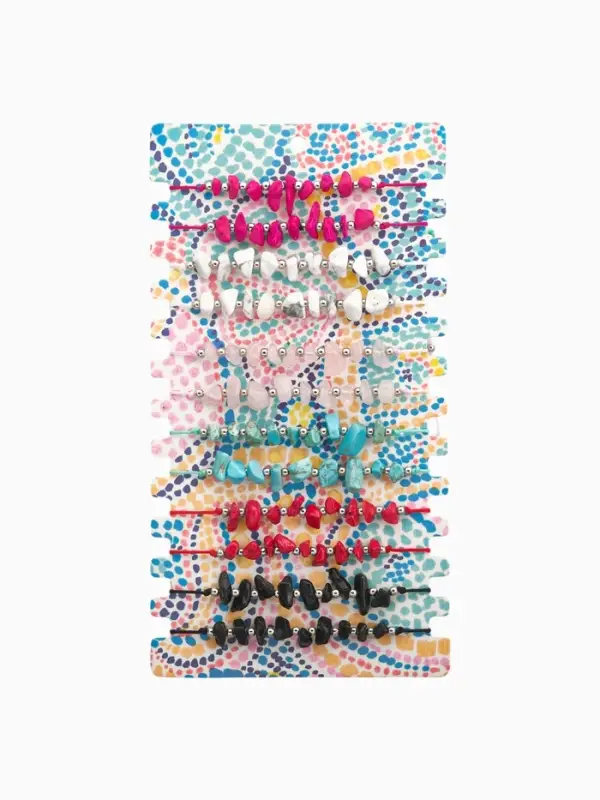 Браслеты-обереги &laquo;Камень. Нить желаний&raquo;, набор 12 шт. разноцветные