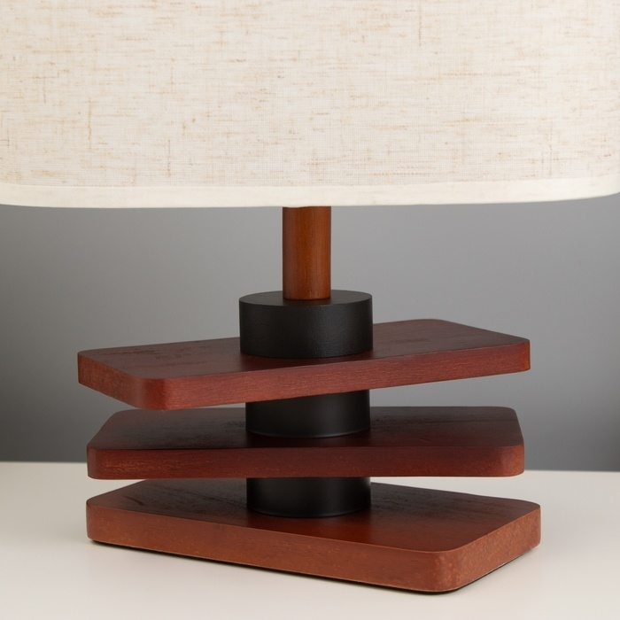 Лампа настольная Лампа настольная "Картер" 1х40Вт Е27 орех красный 12х25х33,5см