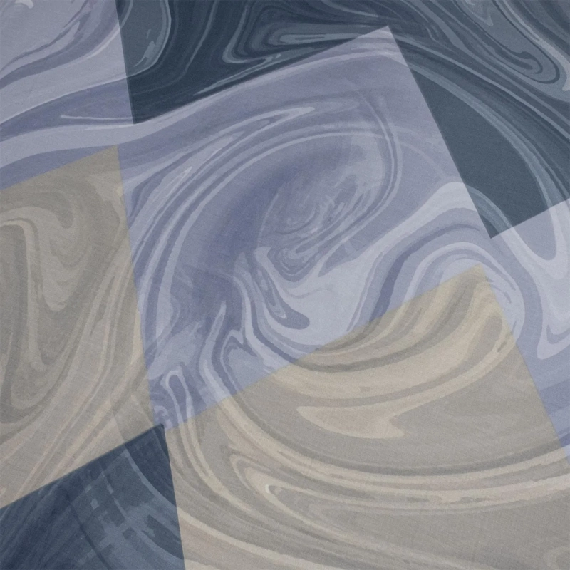 Постельное белье евро сатин (нав.70х70) м251.21.04SТрис.5844-1+5844а-1 Мави