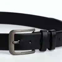 Ремень мужской, ширина 4 см, винт, пряжка металл, чёрный