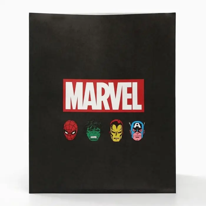 Пакет подарочный крафтовый со стикерами, Мстители, 18&times;22&times;12 см