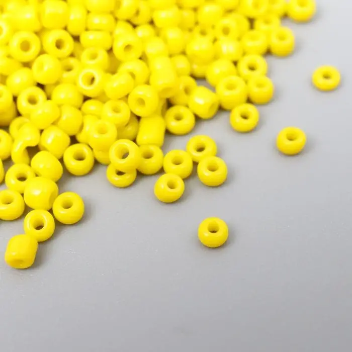 Бисер круглый 12/0 в бутылочке  Бисер круглый 12/0 в бутылочке "Яркий лимон" 20 гр