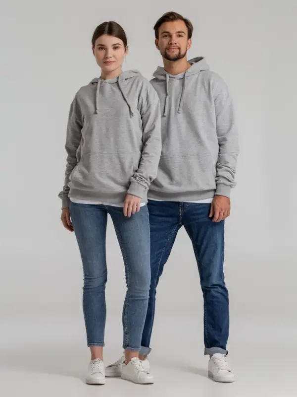 Толстовка с капюшоном Unit Kirenga серый меланж, размер S Толстовка с капюшоном Unit Kirenga серый меланж, размер S