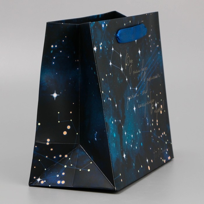Пакет подарочный ламинированный горизонтальный, упаковка, «Звёзды», MS 23 х 18 х 10 см Пакет подарочный ламинированный горизонтальный, упаковка, «Звёзды», MS 23 х 18 х 10 см