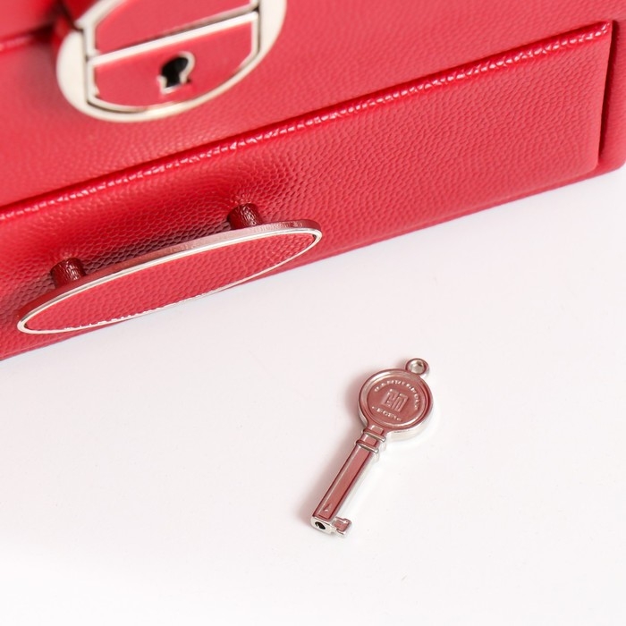 Шкатулка кожзам для украшений  Шкатулка кожзам для украшений "Алые паруса" 16х16х11,8 см