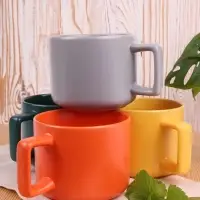 Чашка Jumbo в коробке матовая, зеленая