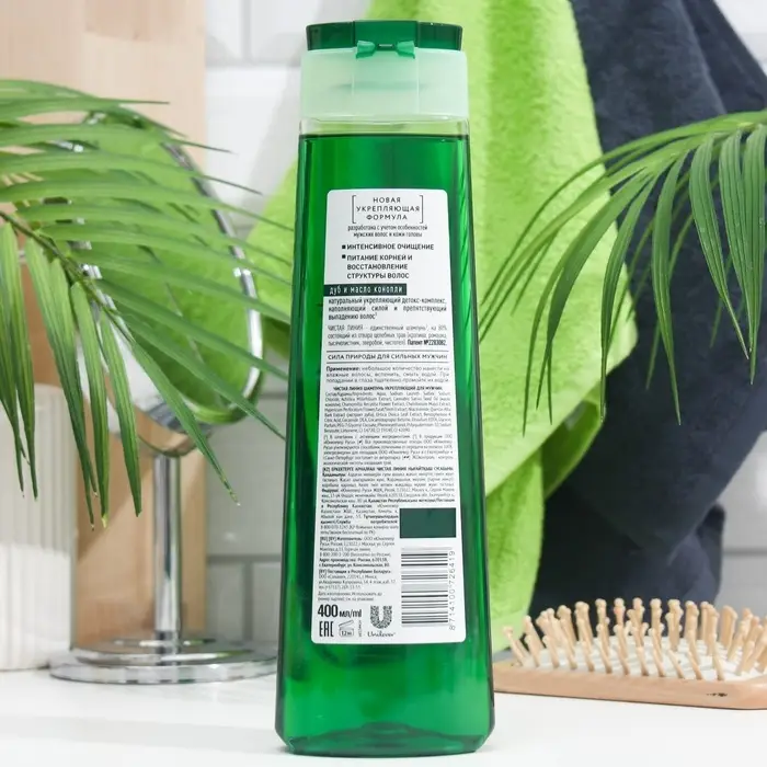 Шампунь для волос Чистая линия For Men укрепляющий, 400 мл Шампунь для волос Чистая линия For Men укрепляющий, 400 мл
