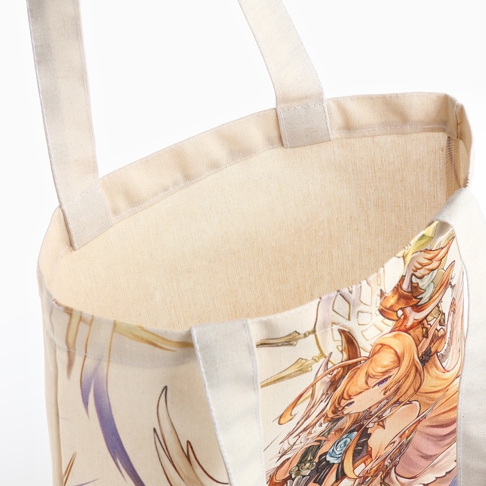 Шопер «Аниме» 33,5 х 39,5 см., отдел без молнии, без подклада, белый Шопер «Аниме» 33,5 х 39,5 см., отдел без молнии, без подклада, белый