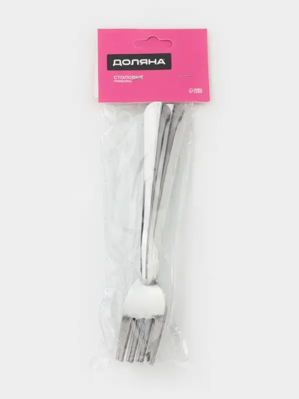 Вилки столовые Доляна &laquo;Оптима&raquo;, длина 19 см, набор 12 шт., нержавеющая сталь, серебристые