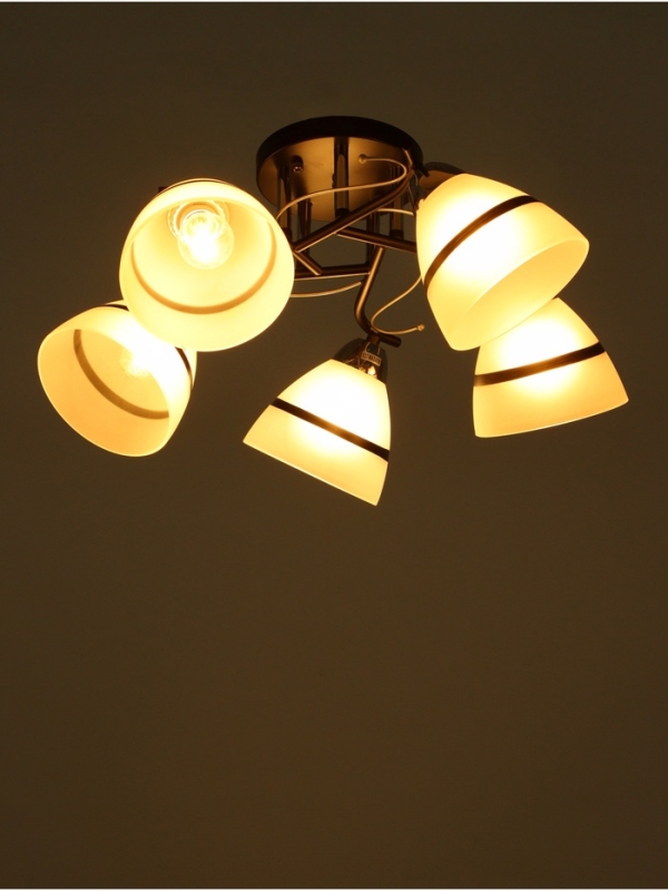 Люстра Люстра "Лайма" 5хЕ27 40Вт черно-хромовый 55х55х24 см