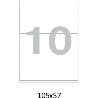 Этикетки самоклеящиеся кауч.к 105х57 10шт/л А4(100л/уп)