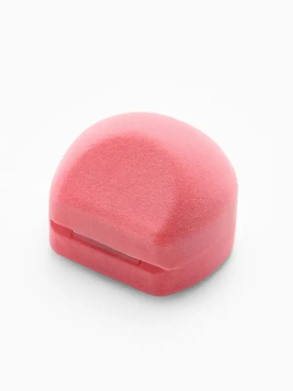 Футляр под кулон, серьги, кольца &laquo;Кнопка&raquo;, бархатный, 5.3&times;5&times;3.3 см, розовый