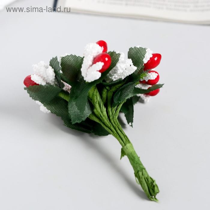 Декор для творчества Декор для творчества "Зимние цветы"МИКС 10 см (1 набор=1 букету) в букете 12 цветов