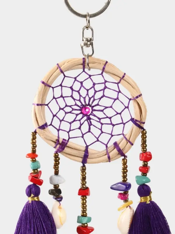 Брелок Брелок "Ловец снов" 17 см, цв. фиолетовый