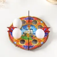 Подставка пасхальная на 8 яиц "Цыпленок".   Д 20 см