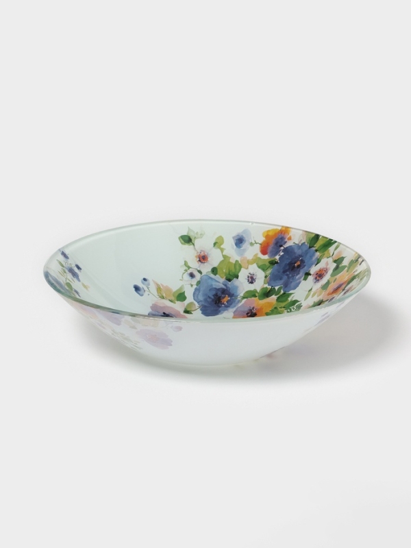 Столовый сервиз Доляна «Букет незабудок», 19 предметов: салатник 1 шт, тарелка десертная 6 шт, тарелка обеденная 6 шт, тарелка суповая 6 шт, стекло, рисунок