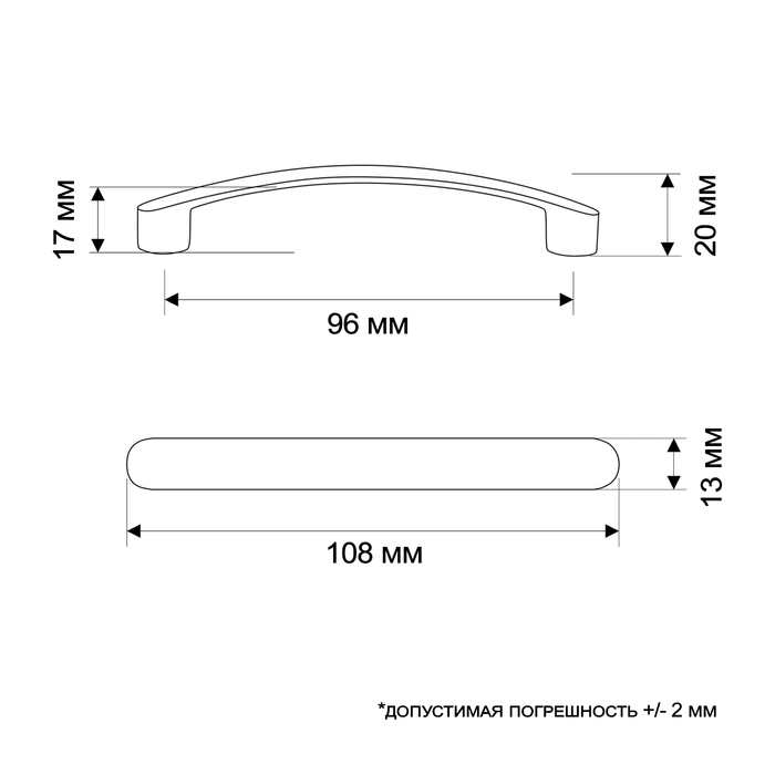 Ручка-скоба ТУНДРА РС133, м/о 96 мм, цвет матовый никель, 4 шт TMP Ручка-скоба ТУНДРА РС133, м/о 96 мм, цвет матовый никель, 4 шт TMP