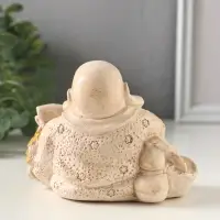 Фигурка гипс &laquo;Хотей с рыбой&raquo;, 10&times;9&times;7 см, слоновая кость