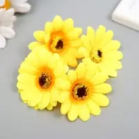 Бутон на ножке для декорирования "Хризантема-ромашка жёлтая" d=5 см Бутон на ножке для декорирования "Хризантема-ромашка жёлтая" d=5 см