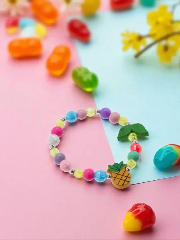 Браслет детский &laquo;Выбражулька. Ананас с листочками&raquo;, d=5 см, МИКС