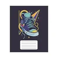 Тетрадь 12 листов в частую косую линию Calligrata "Кеды", обложка мелованный картон, ВД-лак, блок офсет, белизна 95%, МИКС