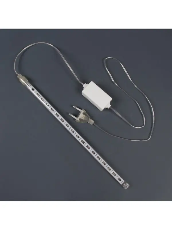 Гирлянда &laquo;Сосулька&raquo; тающая 0.3 м, IP44, прозрачная нить, 18 LED, 12 В, переливы, свечение белое