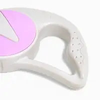 Рулетка - поводок для собак, лента 3 м, серая/сиреневая