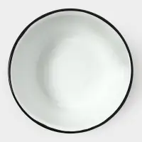 Миска эмалированная, 2 л, белая