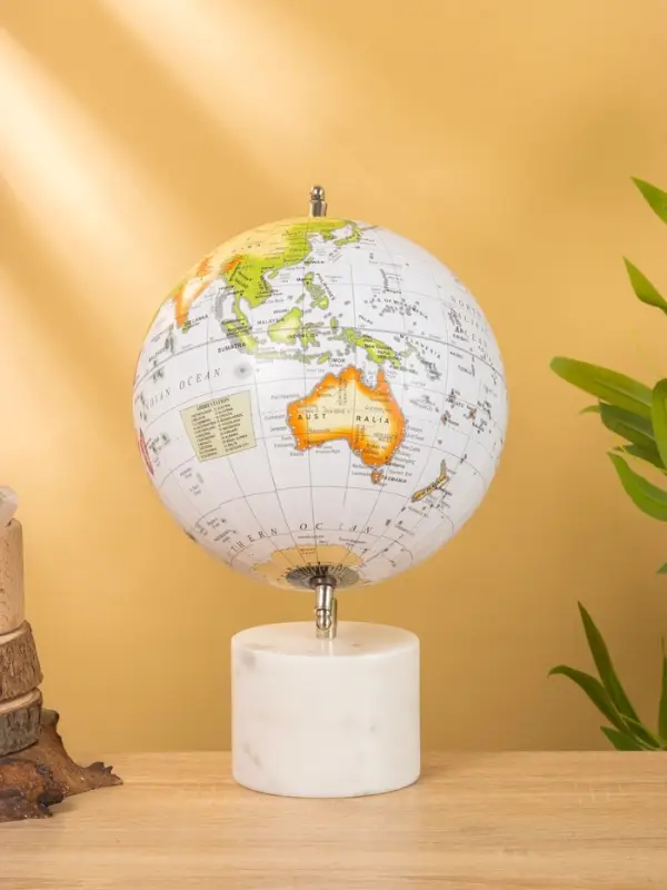 Глобус сувенирный, 23×20×32 см, подставка мрамор
