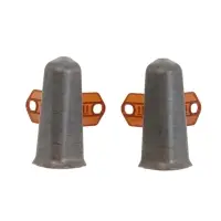 Угол наружный для плинтуса &laquo;Деконика&raquo;, с крепежом, 70 мм, 2 штуки, цвет 548 лофт серый