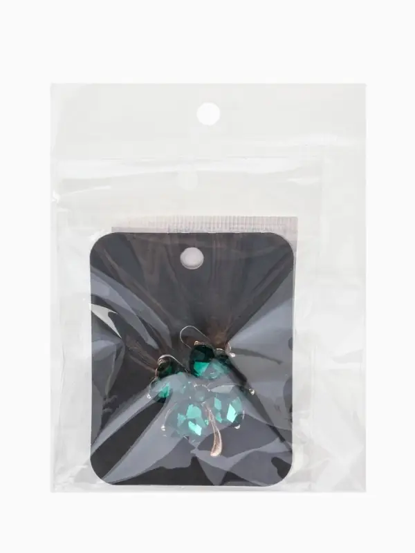 Брошь &laquo;Клевер&raquo;, цвет изумрудный в золоте