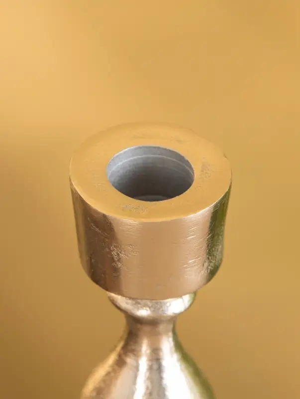 Подсвечник "Ферзь" алюминий 13 см, цв. серебро