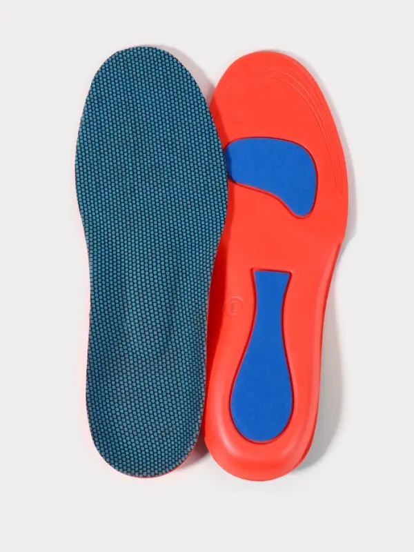 Стельки для обуви, универсальные, спортивные, р-р RU до 40 (р-р Пр-ля до 40), 26 см, пара, синий/красный