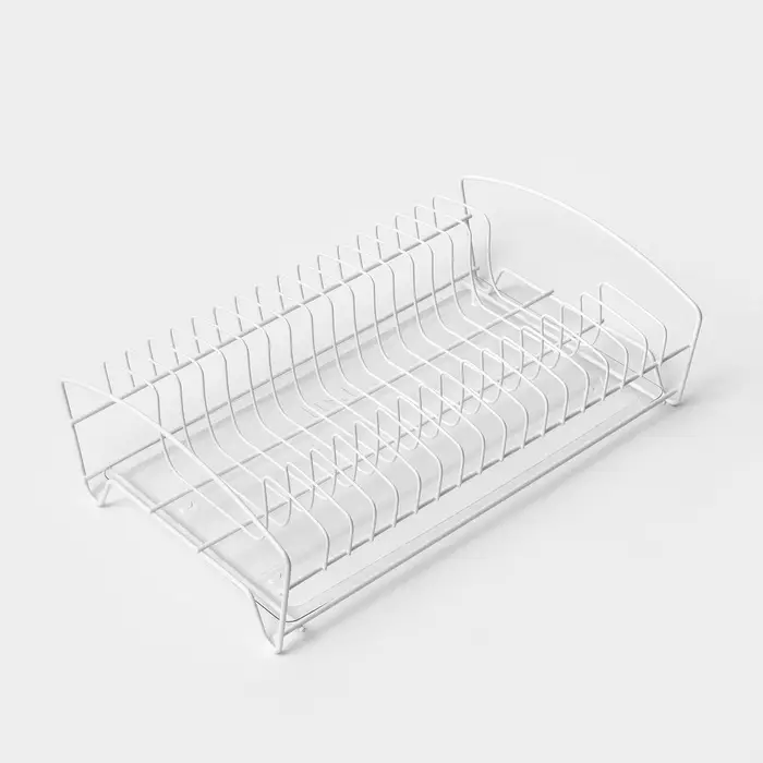 Сушилка для посуды с поддоном, 39&times;25&times;12 см, белый
