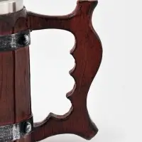 Кружка средневековая &laquo;Викинг&raquo;, 400 мл, 16&times;10&times;11.5 см, нержавеющая сталь, коричневая