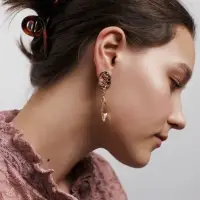 Серьги &laquo;Сад камней&raquo; овал+ромб, цветные в золоте